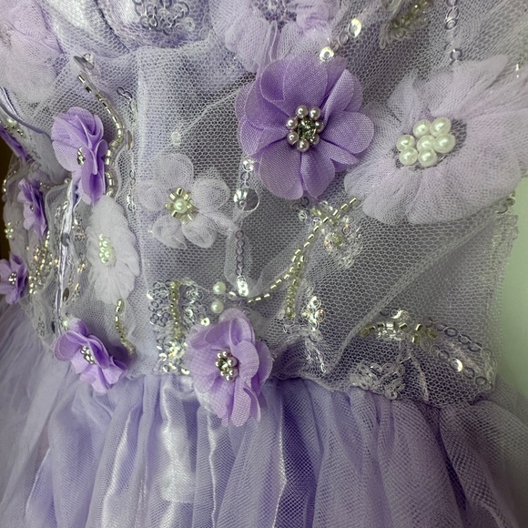 Lavender Halter Prom Dress - Picture 5 of 16